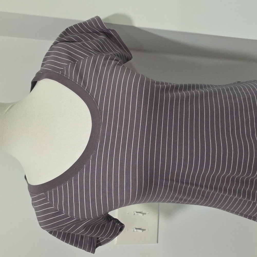 Striped Gray Women's Top SizevMed